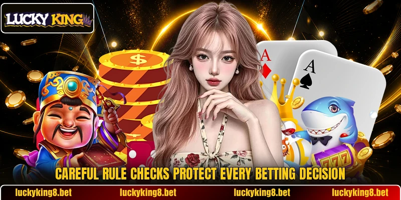 Careful rule checks protect every betting decision Careful rule checks protect every betting decision