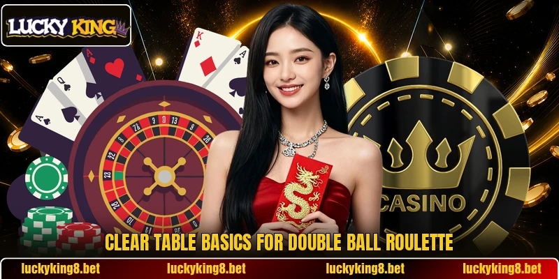Clear table basics for Double Ball Roulette