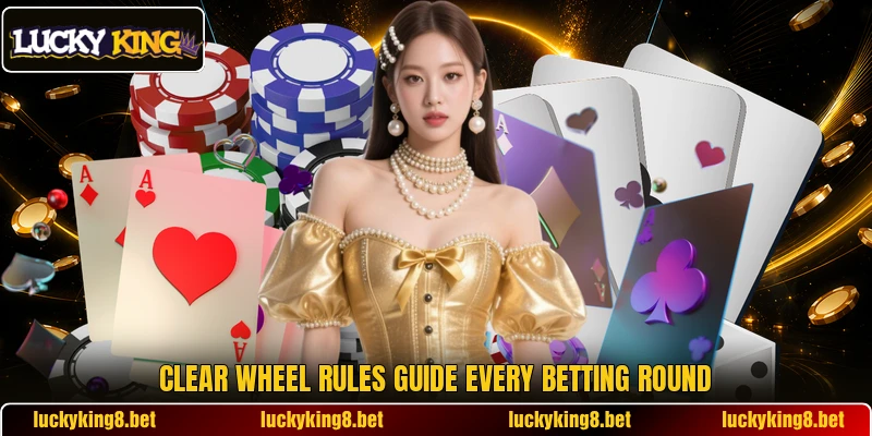 Clear wheel rules guide every betting round Clear wheel rules guide every betting round