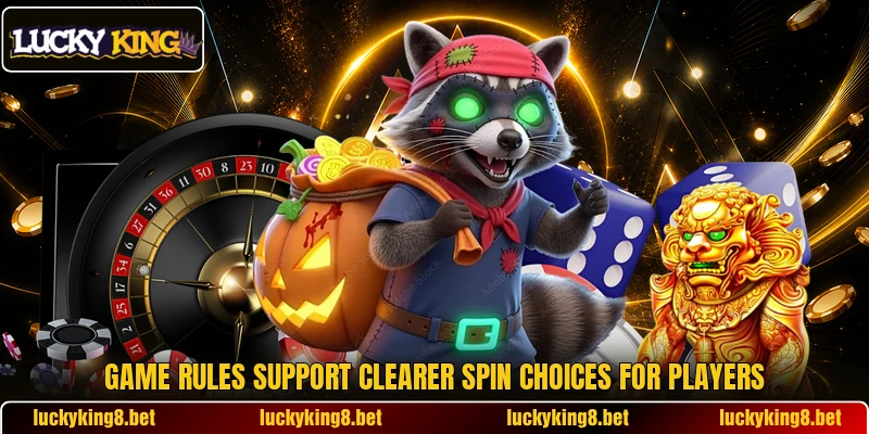 Game rules support clearer spin choices for players