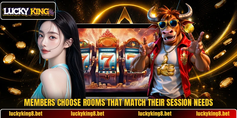 Members choose rooms that match their session needs Members choose rooms that match their session needs