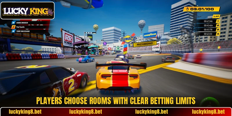 Players choose rooms with clear betting limits