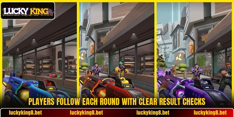 Players follow each round with clear result checks Players follow each round with clear result checks