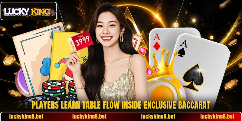 Players learn table flow inside Exclusive Baccarat Players learn table flow inside Exclusive Baccarat