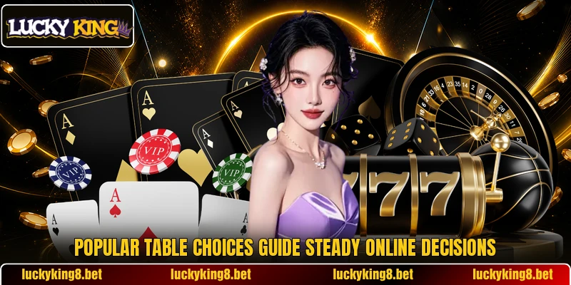 Popular table choices guide steady online decisions Popular table choices guide steady online decisions