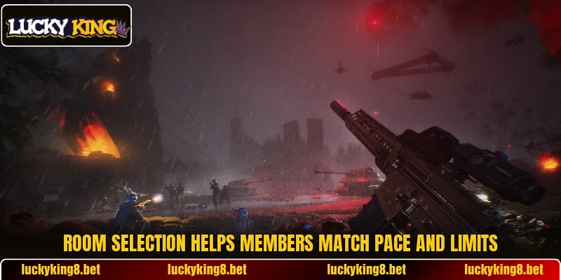 Room selection helps members match pace and limits Room selection helps members match pace and limits