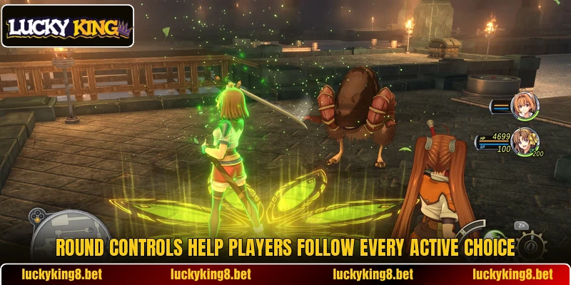 Round controls help players follow every active choice Round controls help players follow every active choice