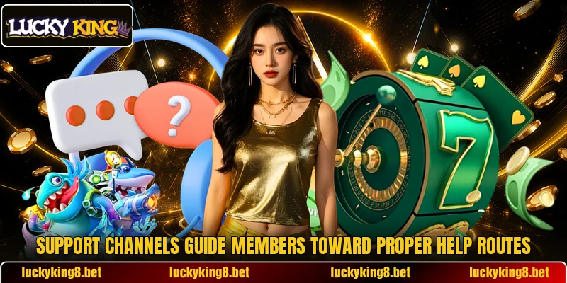 Support channels guide members toward proper help routes